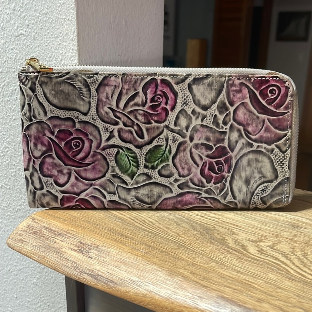 VIETA Fashion Pink and Green Floral Wallet